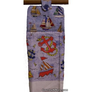 sailboat nautical oven door towel