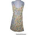 yellow floral reversible vintage apron