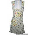 yellow floral reversible vintage apron