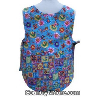 colorful butterflies flowers cobbler apron