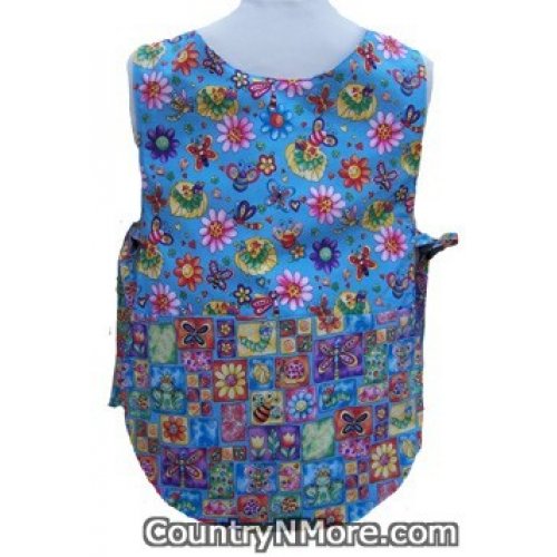 colorful butterflies flowers cobbler apron