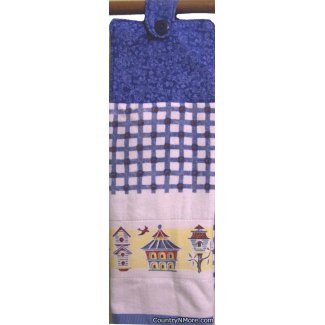 birdhouse border oven door towel