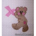 pink ribbon oven door towel