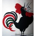 vintage rooster flour sack kitchen towel