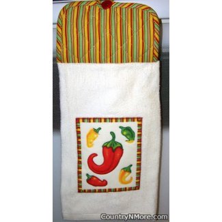 chili pepper potholder oven door towel 545