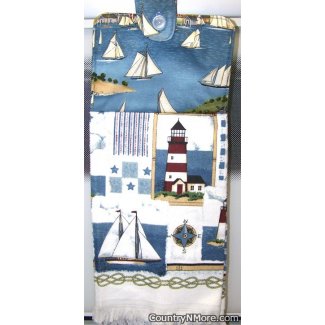 sailboats water oven door towel