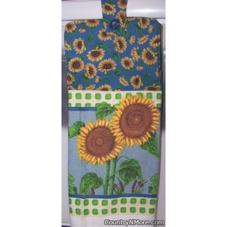 sunflower oven door towel