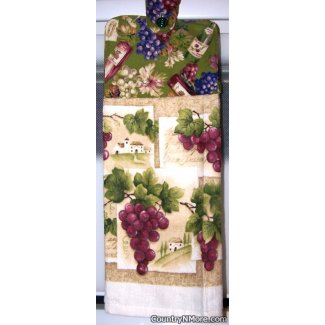 wine country oven door towel