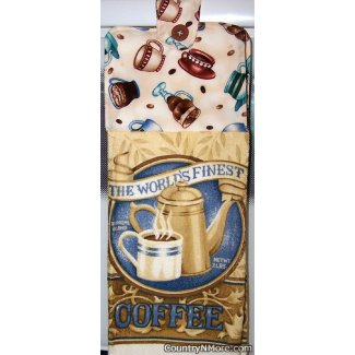 worlds finest coffee oven door towel