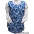 blue hearts floral cobbler apron