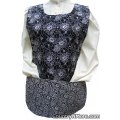 black white flowers cobbler apron