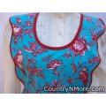 gorgeous blue vintage apron