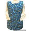 old fashioned blue floral cobbler apron