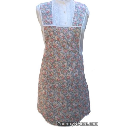 roses floral vintage apron