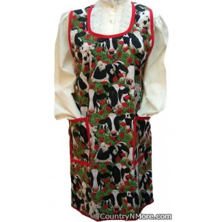 vintage cow apron xl