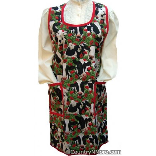 vintage cow apron xl