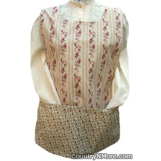 vintage look rose cobbler apron