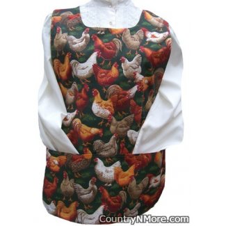 chicken sunflower reversible cobbler apron