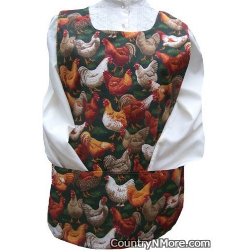 chicken sunflower reversible cobbler apron