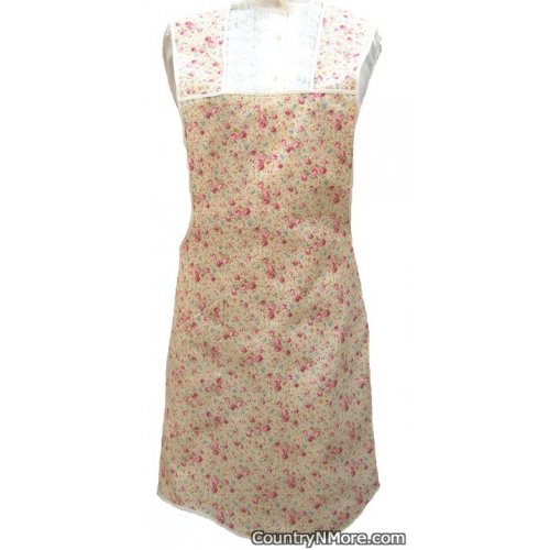vintage rose floral apron