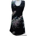 gorgeous black floral vintage apron plus size