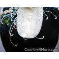 gorgeous black floral vintage apron plus size