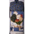 rooster oven door towel mitt dish cloth set