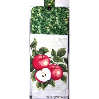 scrumptious apple oven door towel