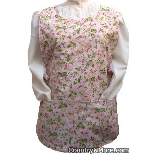 vintage look rose wild flower cobbler apron