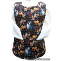 chickens roosters flowers cobbler apron