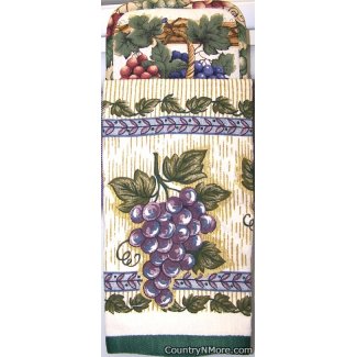 scrumptious grape potholder oven door towel