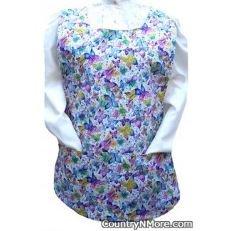 beautiful butterflies flower cobbler apron