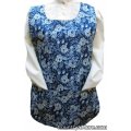 blue rose flower cobbler apron