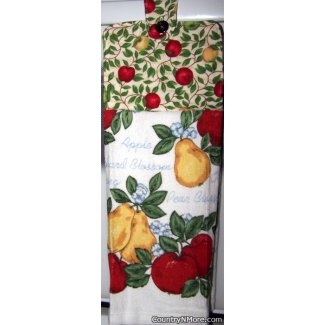 apples pears oven door towel