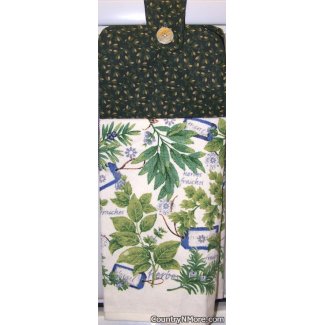 herb oven door towel