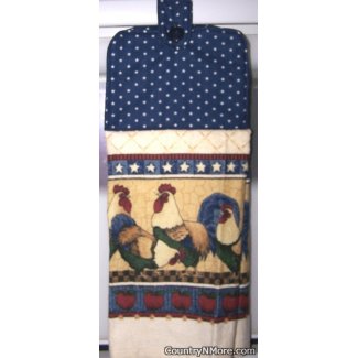 americana rooster star apple oven door towel