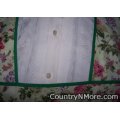 green pink roses vintage apron
