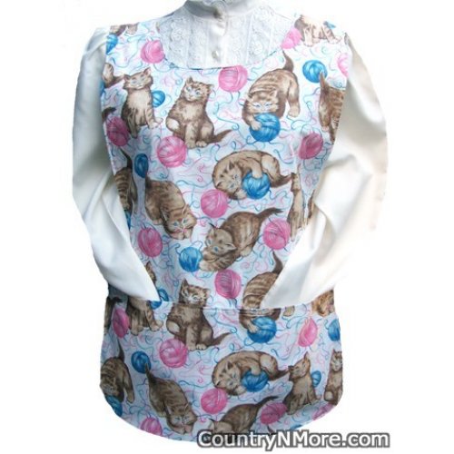 kittens yarn flower cobbler apron