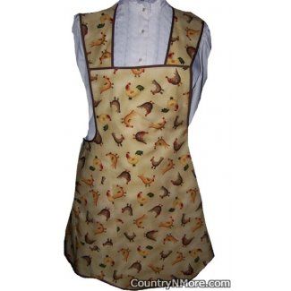 chicken rooster vintage inspired apron