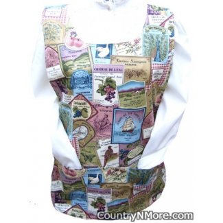 wine country cobbler apron lg xl