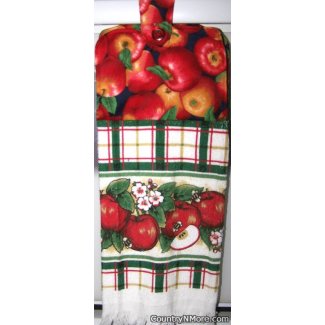 apples blossoms oven door towel 814