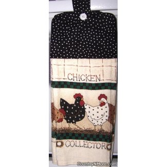 chicken collector oven door towel 819