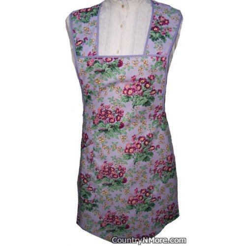lavender flowers vintage apron