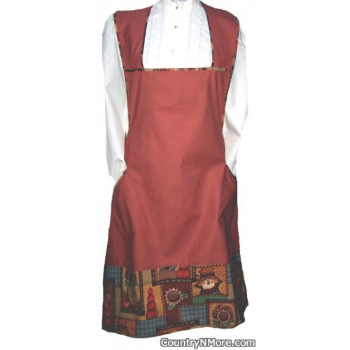 fall vintage apron plus size