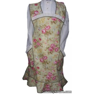 rose floral vintage apron plus size