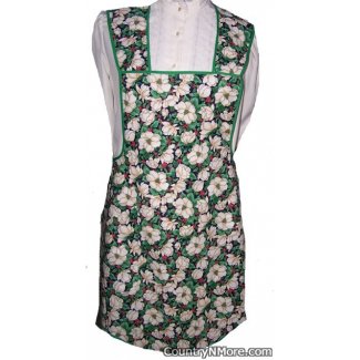 christmas flower holly vintage apron