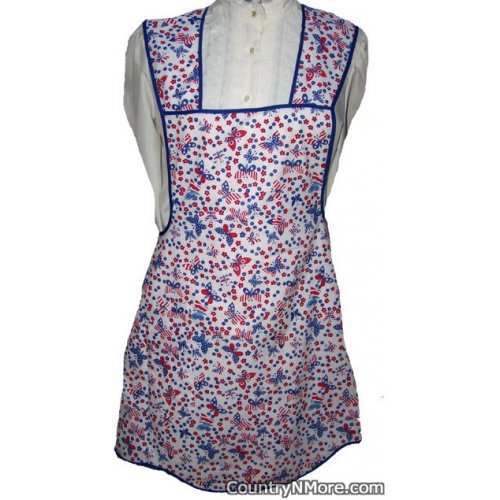 patriotic butterfly vintage inspired apron