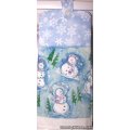 sparkly christmas holiday snowmen snowflake oven door towel