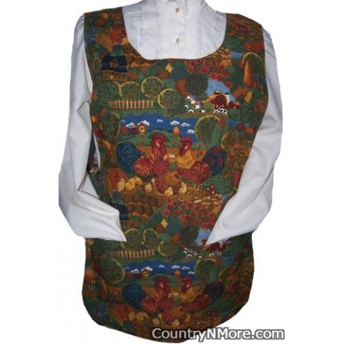 fall farm life rooster cobbler apron
