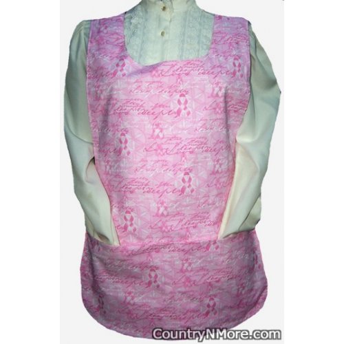 laugh live simply pink ribbon cobbler apron